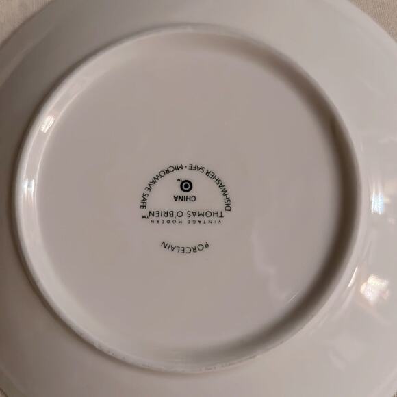 Vintage handpainted Thomas O’Brien porcelain blue gold patterned plates set of 4 - Picture 4 of 8